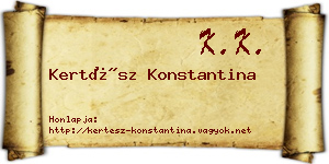 Kertész Konstantina névjegykártya